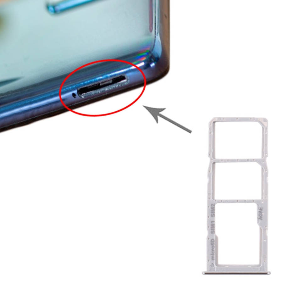 For Samsung Galaxy A71 SIM Card Tray + SIM Card Tray + Micro SD Card Tray, For Samsung Galaxy A71...