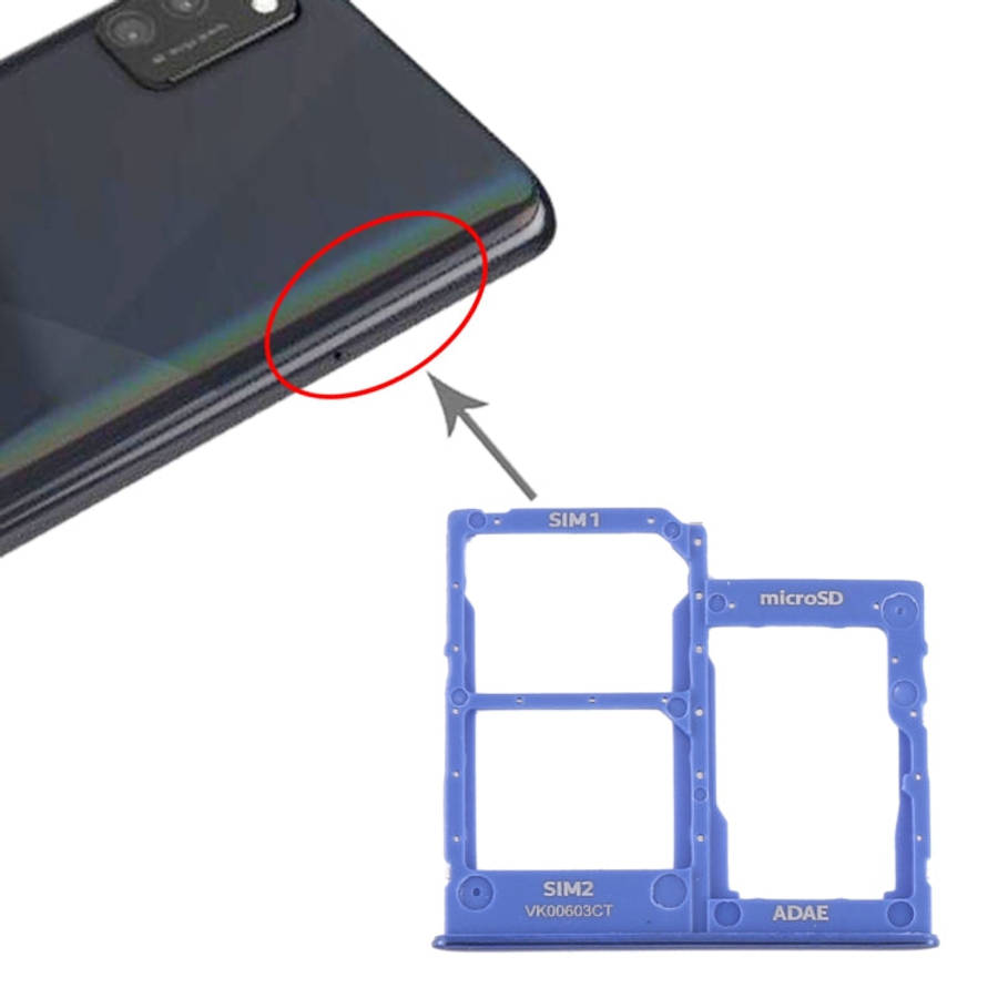 For Samsung Galaxy A41 / A415 SIM Card Tray + SIM Card Tray + Micro SD Card Tray, For Samsung Gal...