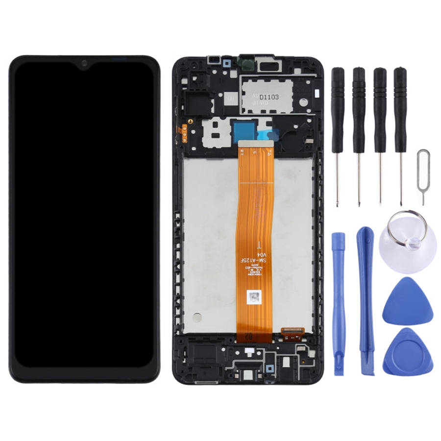 Original LCD Screen and Digitizer Full Assembly with Frame for Samsung Galaxy A12 4G SM-A125F, Fo...