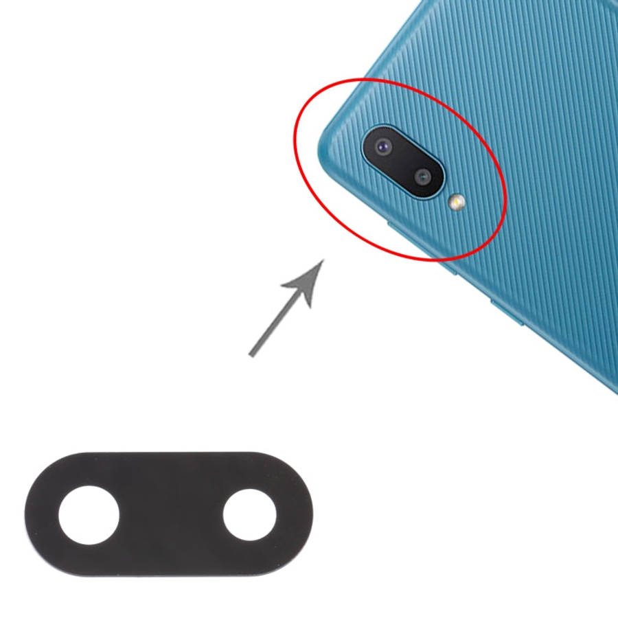 For Samsung Galaxy M02 SM-M022 10pcs Back Camera Lens, For Samsung Galaxy M02
