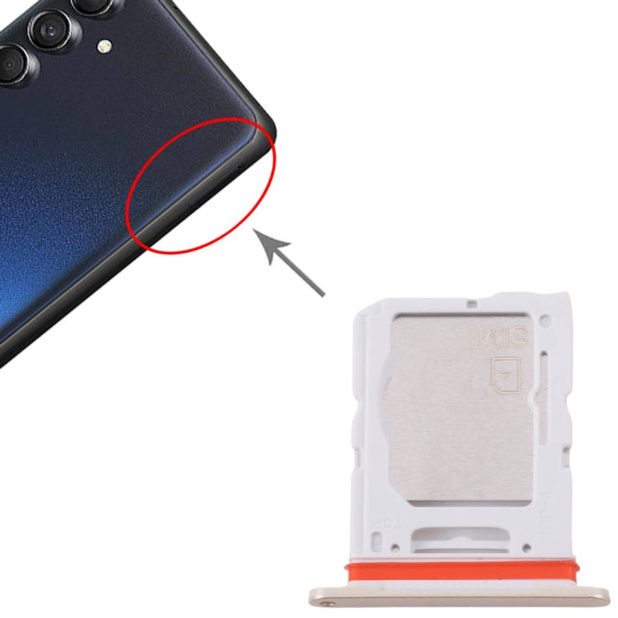 For Samsung Galaxy M55 SM-M556B Original SIM Card Tray + SIM Card Tray / Micro SD Card Tray, For ...