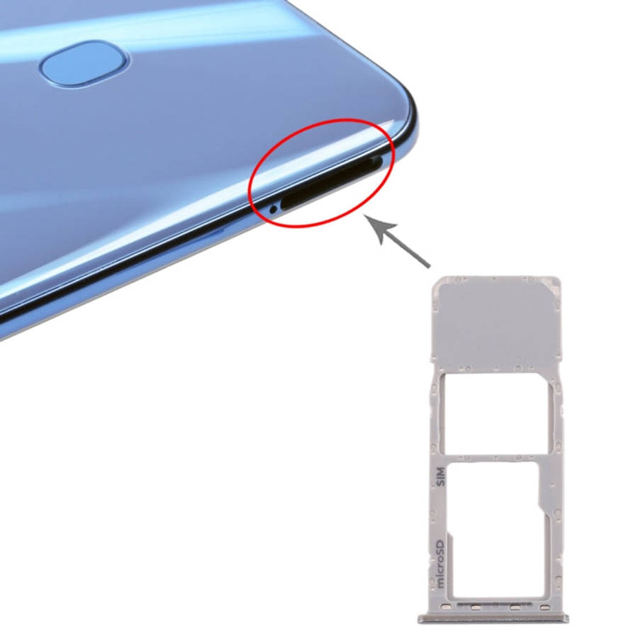 For Galaxy A20 A30 A50 SIM Card Tray + Micro SD Card Tray, For Samsung Galaxy A20(single), For Ga...