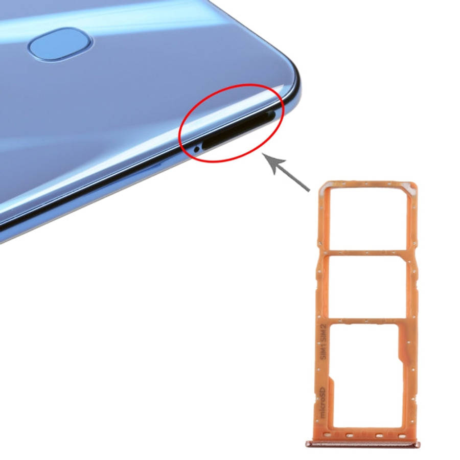 For Galaxy A20 A30 A50 SIM Card Tray + SIM Card Tray + Micro SD Card Tray, For Samsung Galaxy A20...