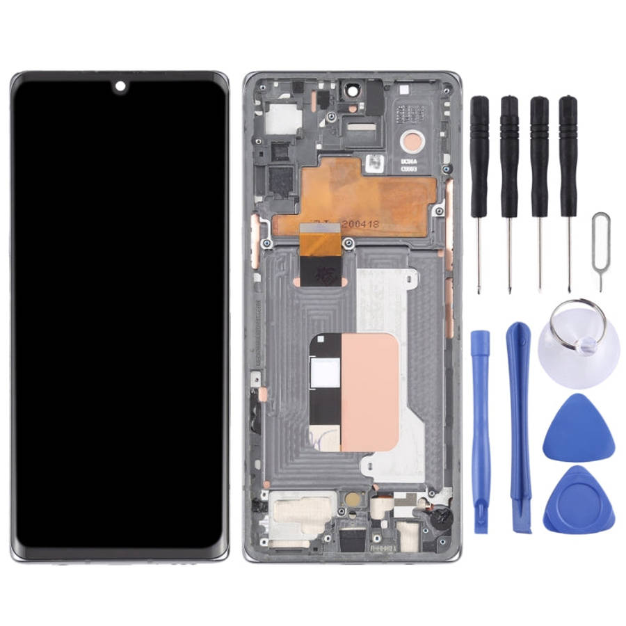 For LG Velvet 5G KR Version Original LCD Screen Digitizer Full Assembly with Frame, For LG Velvet...