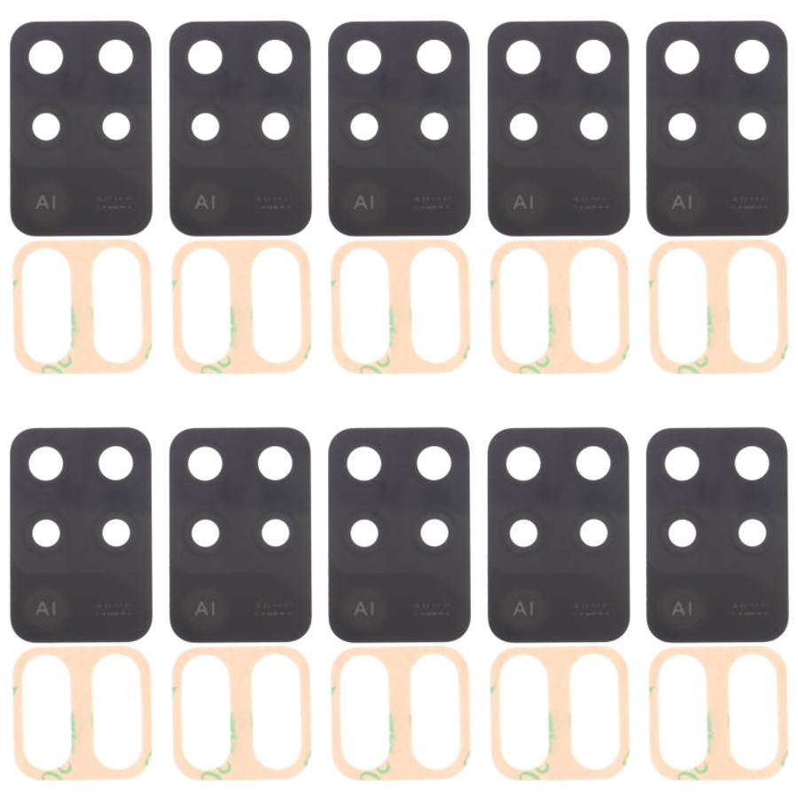 For OPPO F19 Pro CPH2285 10pcs Back Camera Lens, For OPPO F19 Pro