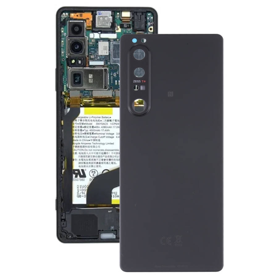 Original Battery Back Cover with Camera Lens Frame for Sony Xperia 1 III, For Sony Xperia 1 III, ...