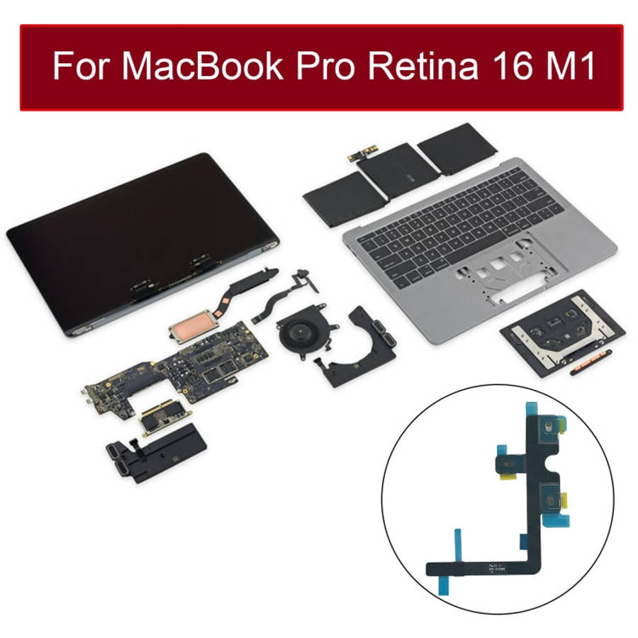 Microphone Flex Cable for MacBook Pro 16 inch M1 A2485 EMC3651 2021, For MacBook Pro 16 2021 A248...