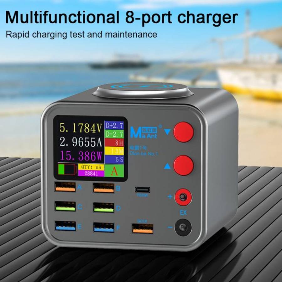 MaAnt Dianba NO.1 Multi-port Wireless USB PD Charger, US Plug, Dianba NO.1, US Plug, Dianba NO.1,...