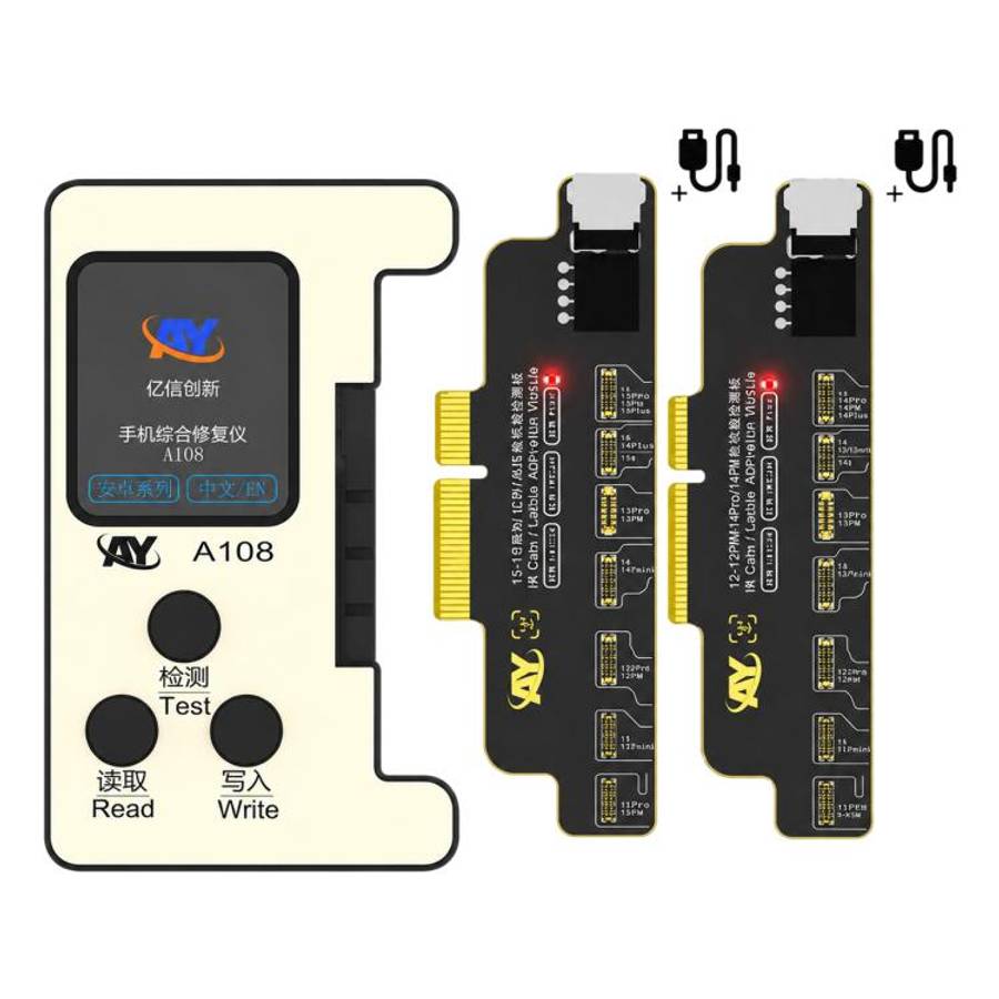 AY A108 Multi-function Dot Matrix Battery Repair Programmer for iPhone 8-16 Pro Max, A108 for iP ...