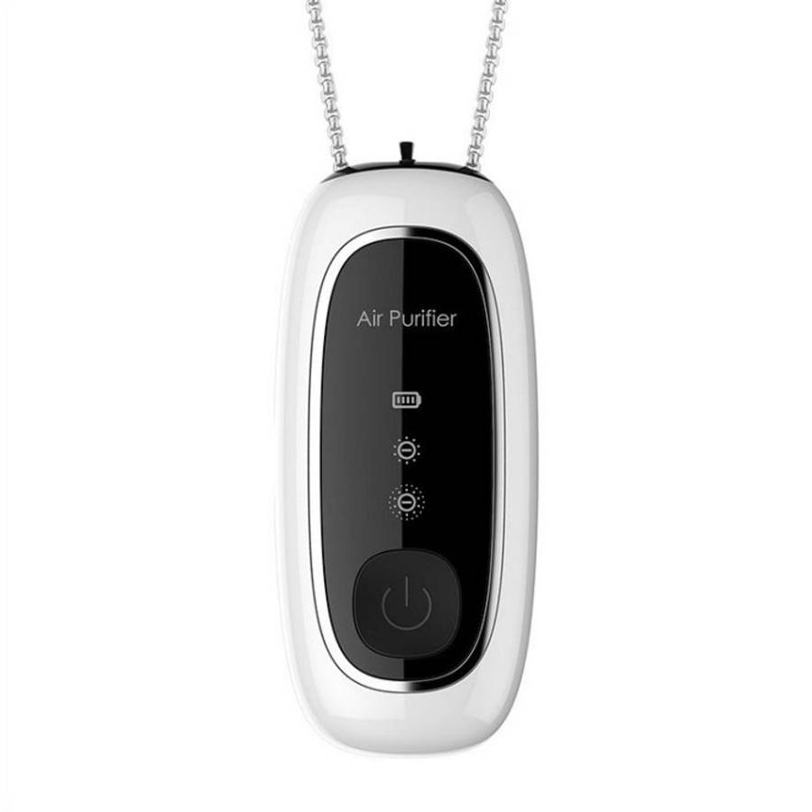 KY100A Portable Negative Ion Air Purifier Neck Hanging Air Purifier, Rectangle White, Rectangle B...