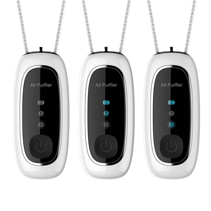 KY100A Portable Negative Ion Air Purifier Neck Hanging Air Purifier, Rectangle White, Rectangle B...