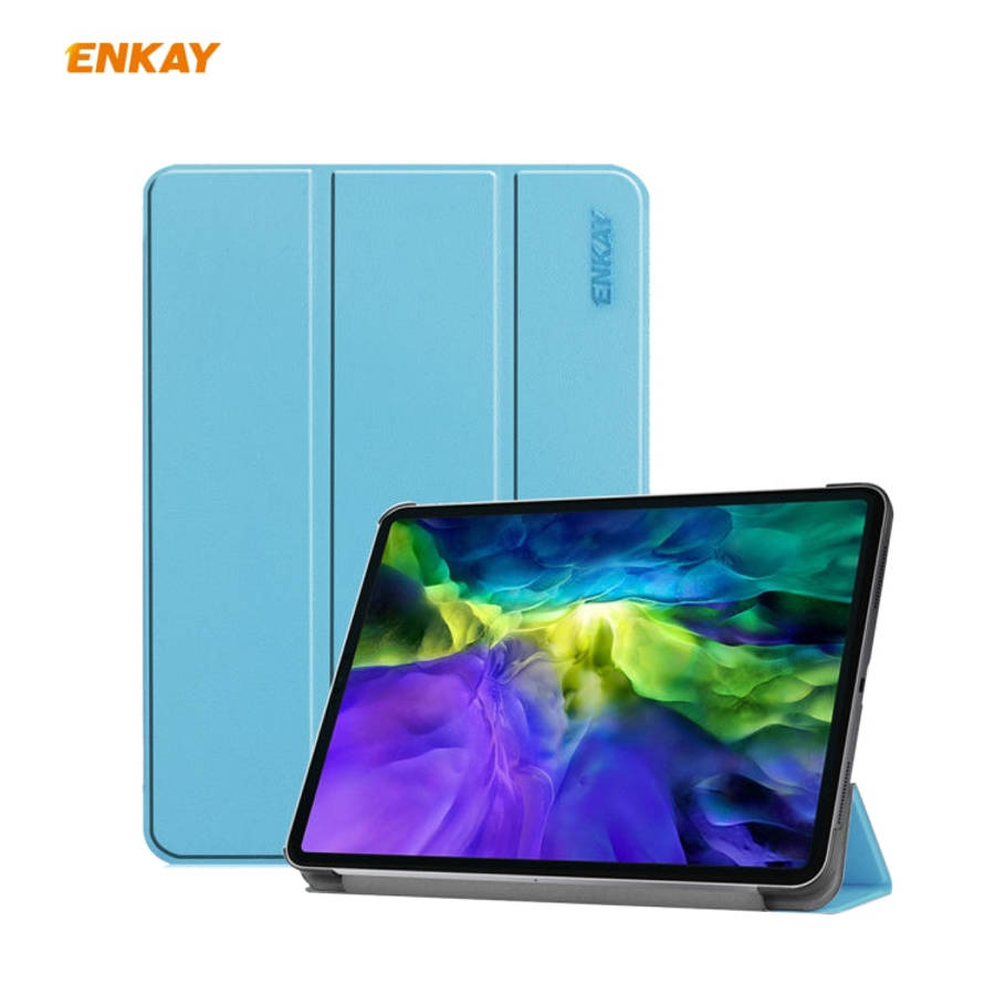 ENKAY ENK-8001 Denim Pattern Horizontal Flip Leather Smart Case with Holder for iPad Pro 11 (2020...