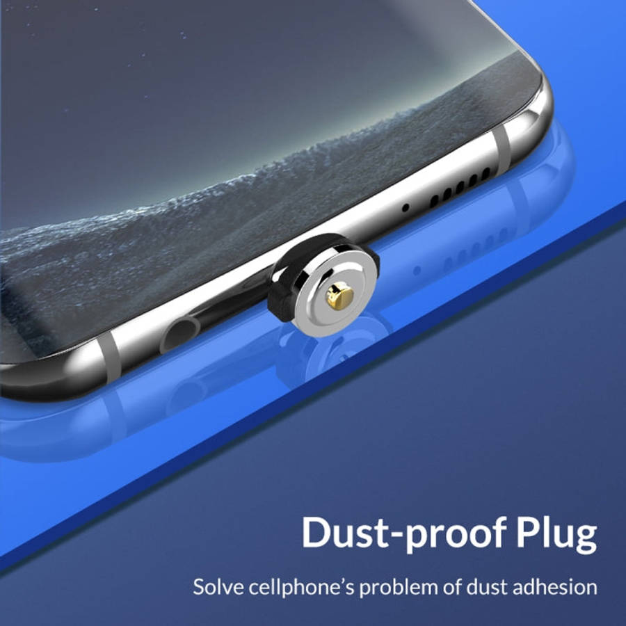 USB to 8 Pin Magnetic Metal Connector Nylon Two-color Braided Magnetic Charging Cable, Cable Leng...