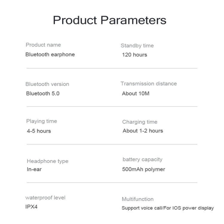 T&G TG905 TWS Bluetooth Earphone Wireless Sport Headphone 5D Stereo Headsets with LED Display & C...