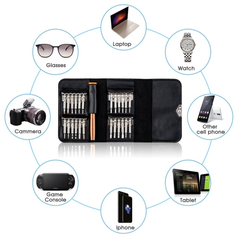 Magnetic suction 27 in 1 portable wallet type screw driver set mobile phone tablet maintenance to...