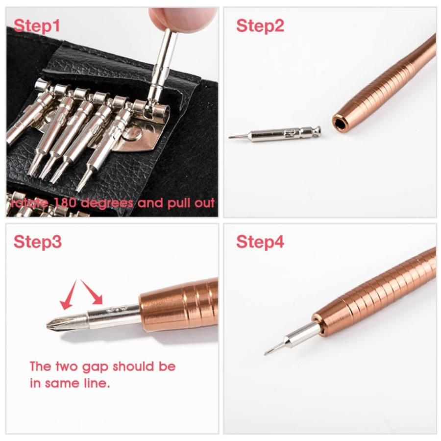 Magnetic suction 27 in 1 portable wallet type screw driver set mobile phone tablet maintenance to...