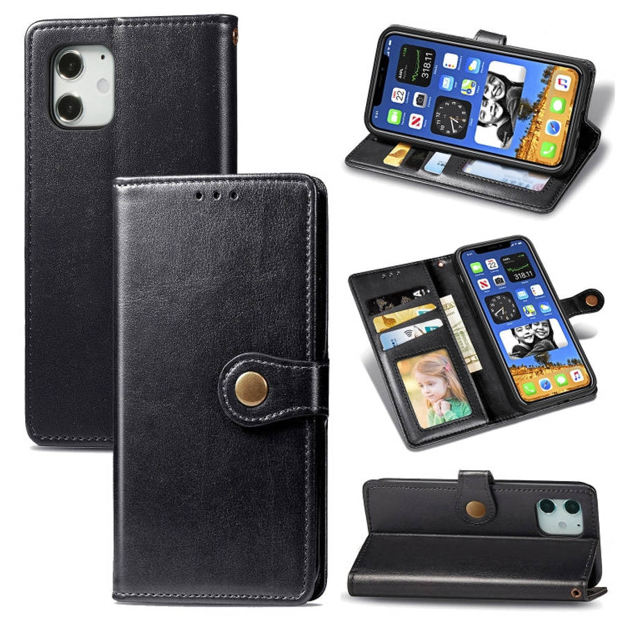 Retro Solid Color Leather Buckle Phone Case with Lanyard & Photo Frame & Card Slot & Wallet & Sta...