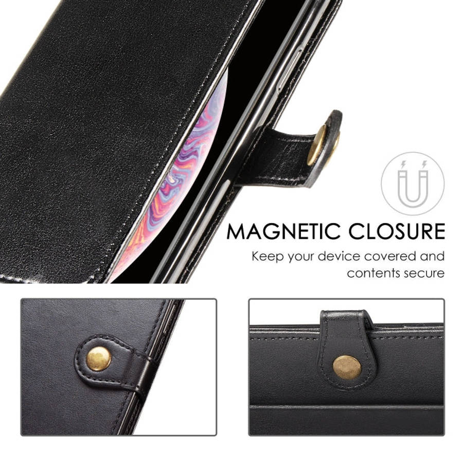 Retro Solid Color Leather Buckle Phone Case with Lanyard & Photo Frame & Card Slot & Wallet & Sta...