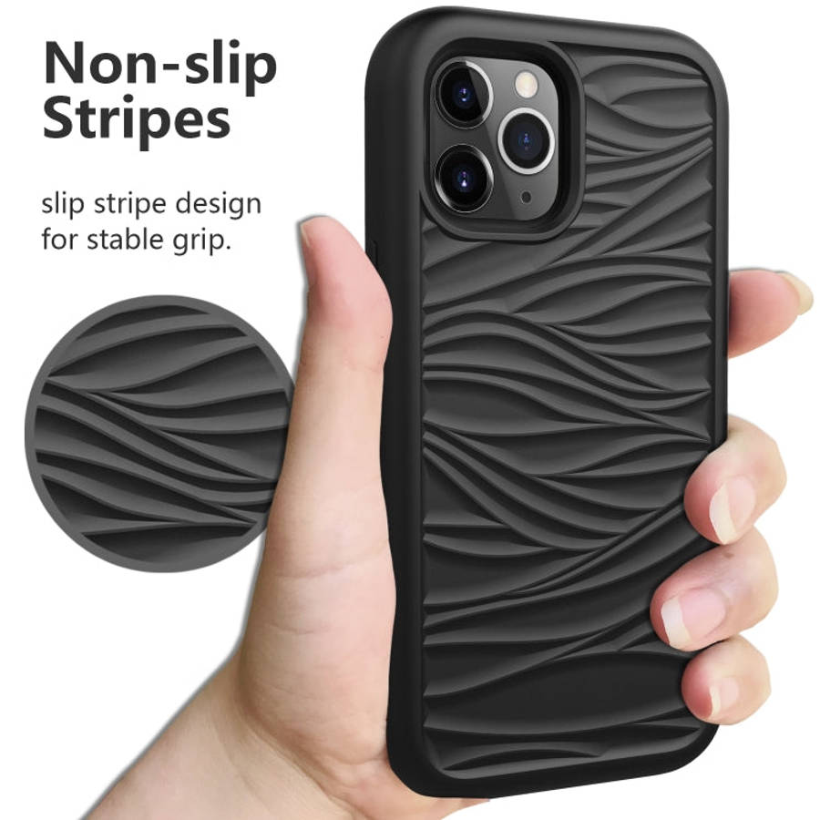 For iPhone 12 Pro / 12 Max Wave Pattern 3 in 1 Silicone+PC Shockproof Protective Case, For iPhone...
