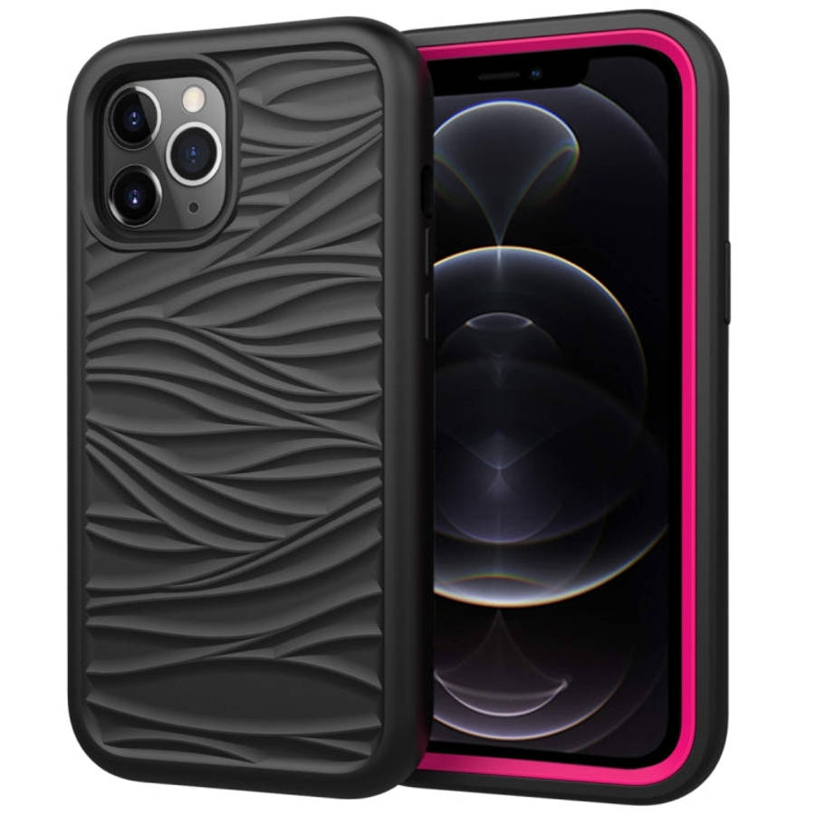 For iPhone 12 Pro / 12 Max Wave Pattern 3 in 1 Silicone+PC Shockproof Protective Case, For iPhone...