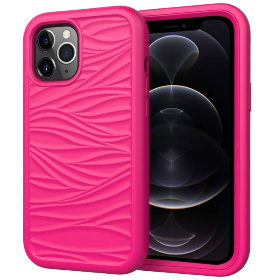 For iPhone 12 Pro / 12 Max Wave Pattern 3 in 1 Silicone+PC Shockproof Protective Case, For iPhone...