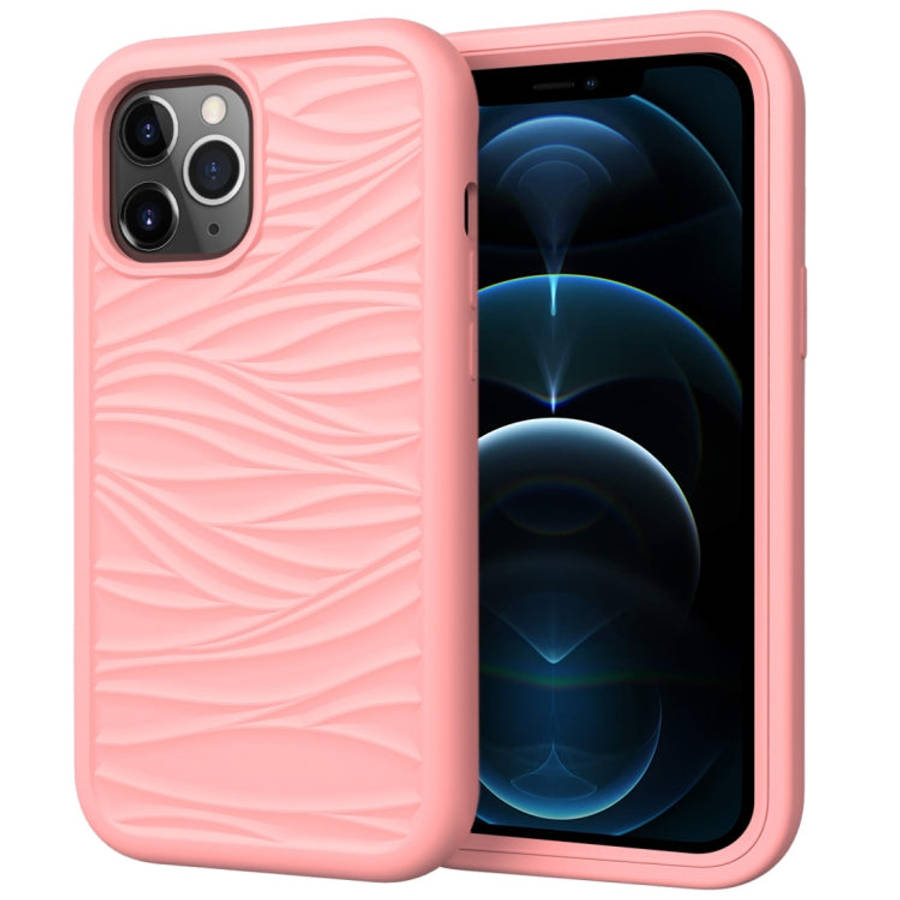 For iPhone 12 Pro Max Wave Pattern 3 in 1 Silicone+PC Shockproof Protective Case, For iPhone 12 P...
