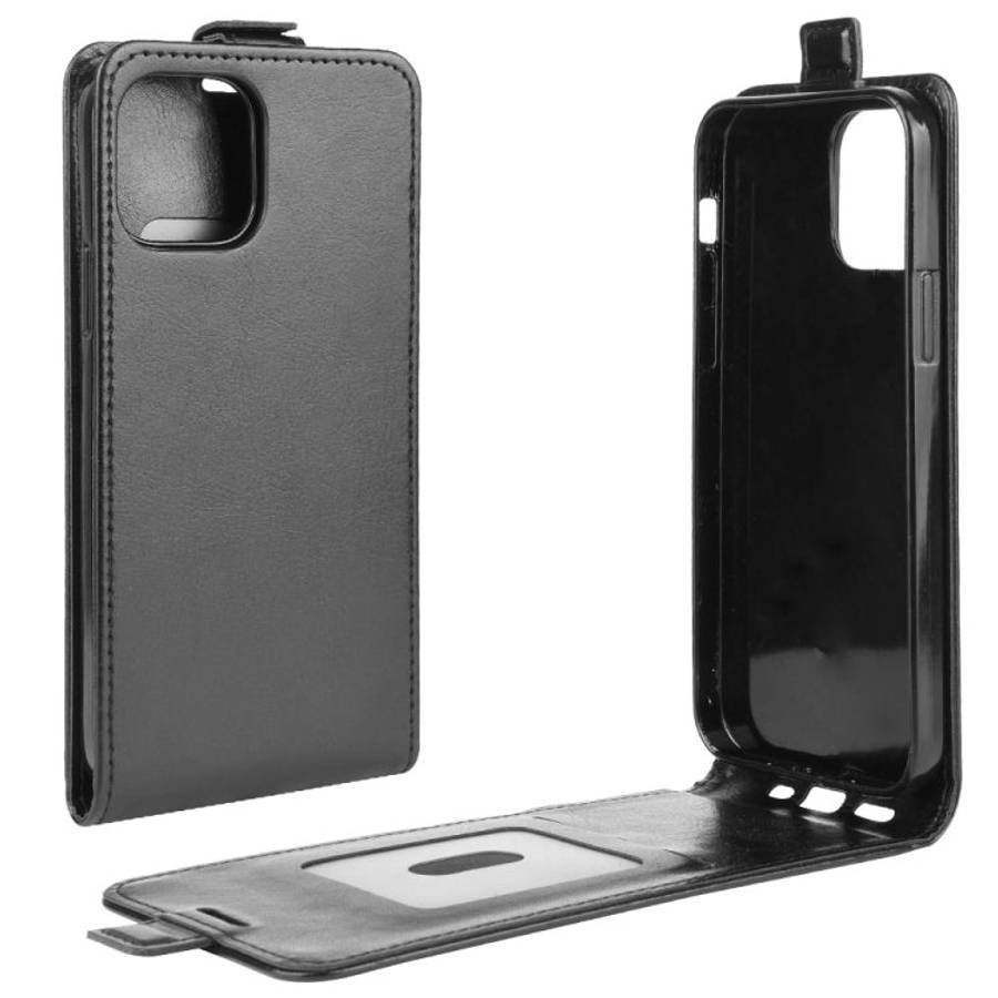 For iPhone 12 Pro Max R64 Texture Single Vertical Flip Leather Protective Case with Card Slots & ...