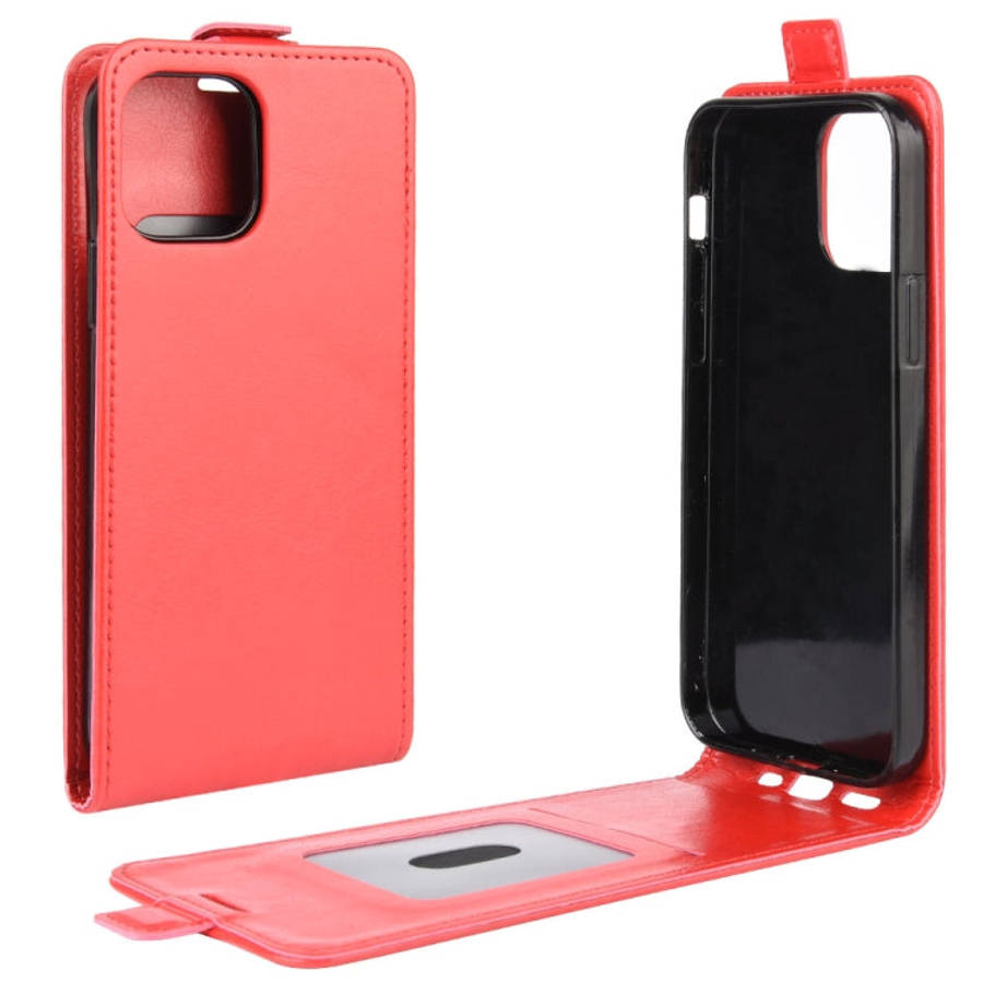 For iPhone 12 Pro Max R64 Texture Single Vertical Flip Leather Protective Case with Card Slots & ...