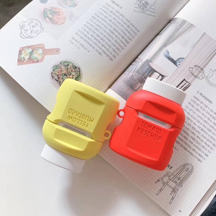 For Apple AirPods 1/2 Generation Universal Wireless Ketchup Bluetooth Hadphone Protective Case, K...