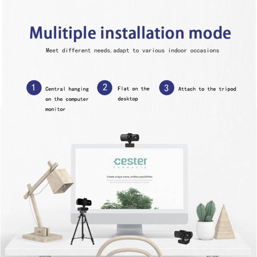 C5 4 Million Pixel Auto Focus 2K Full HD Webcam 360 Rotation USB Driver-free Live Broadcast WebCa...