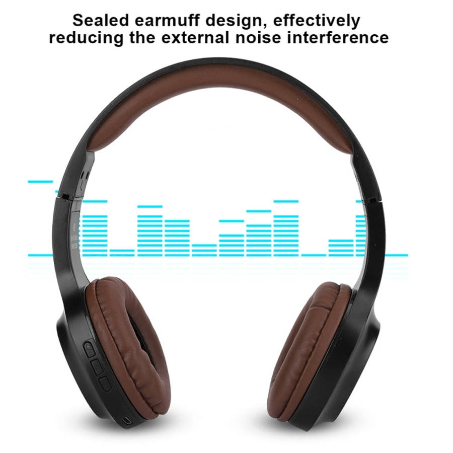 BT1605 Head-mounted Foldable Stereo Bluetooth Wireless Headset Bluetooth 5.0 with Microphone 3.5m...