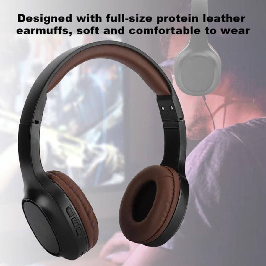 BT1605 Head-mounted Foldable Stereo Bluetooth Wireless Headset Bluetooth 5.0 with Microphone 3.5m...