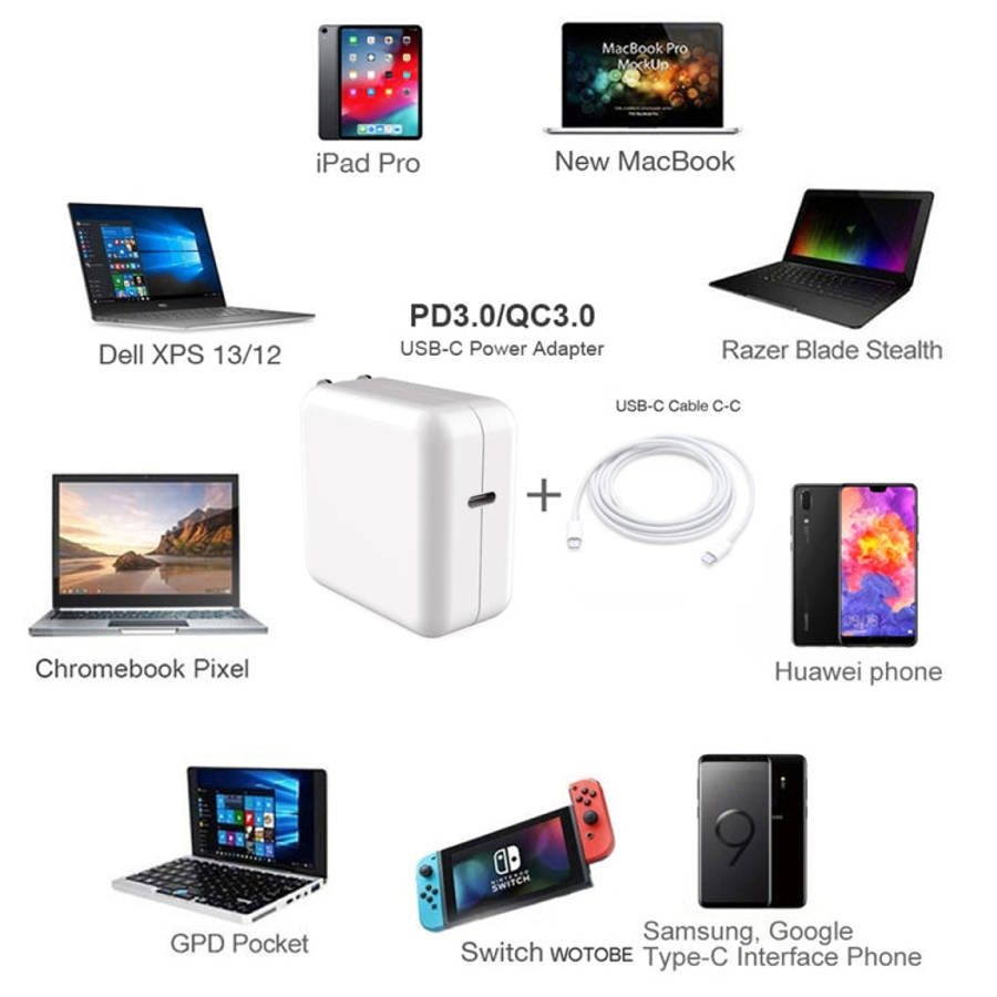 PD-96W 96W PD USB-C / Type-C Laptop Adapter + 2m 5A USB-C / Type-C to USB-C / Type-C Fast Chargin...