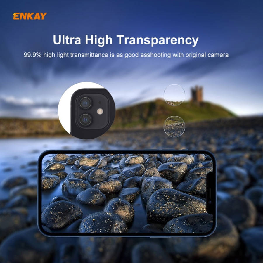 For iPhone 12 / 12 mini ENKAY Hat-Prince 0.2mm 9H 2.15D Round Edge Rear Camera Lens Tempered Glas...