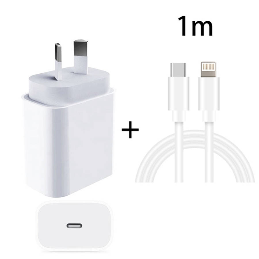 PD 20W PD 3.0 Travel Fast Charger Power Adapter with USB-C / Type-C to 8 Pin Fast Charge Data Cab...