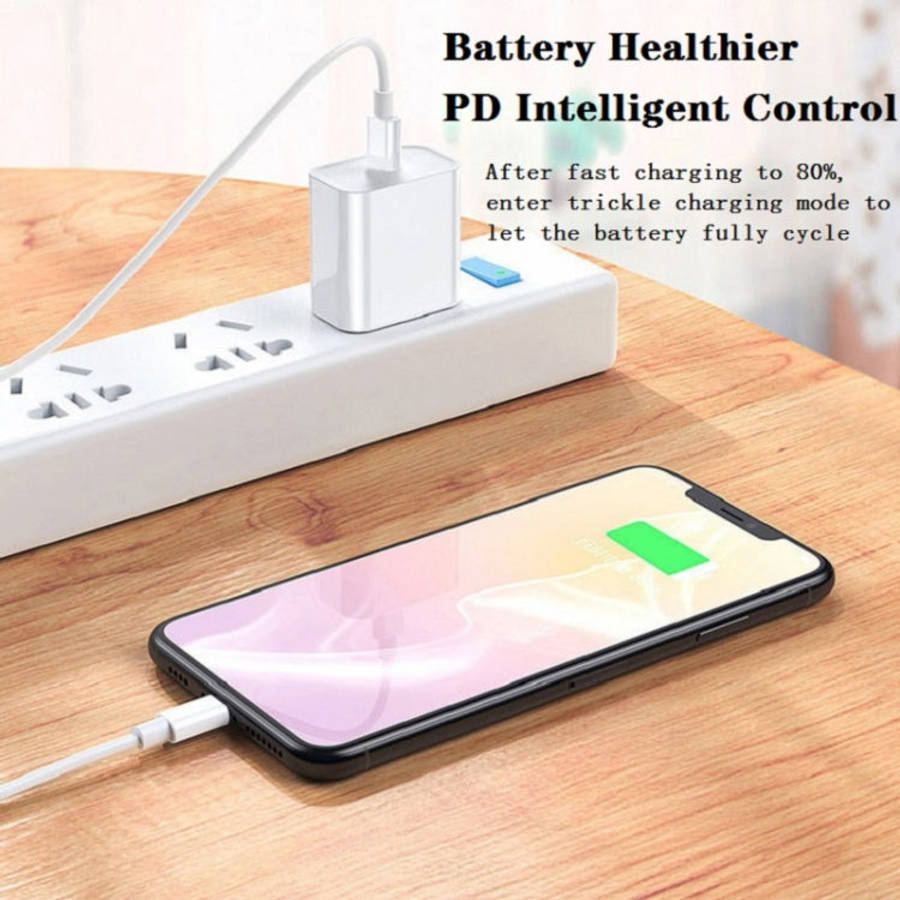PD 20W PD 3.0 Travel Fast Charger Power Adapter with USB-C / Type-C to 8 Pin Fast Charge Data Cab...