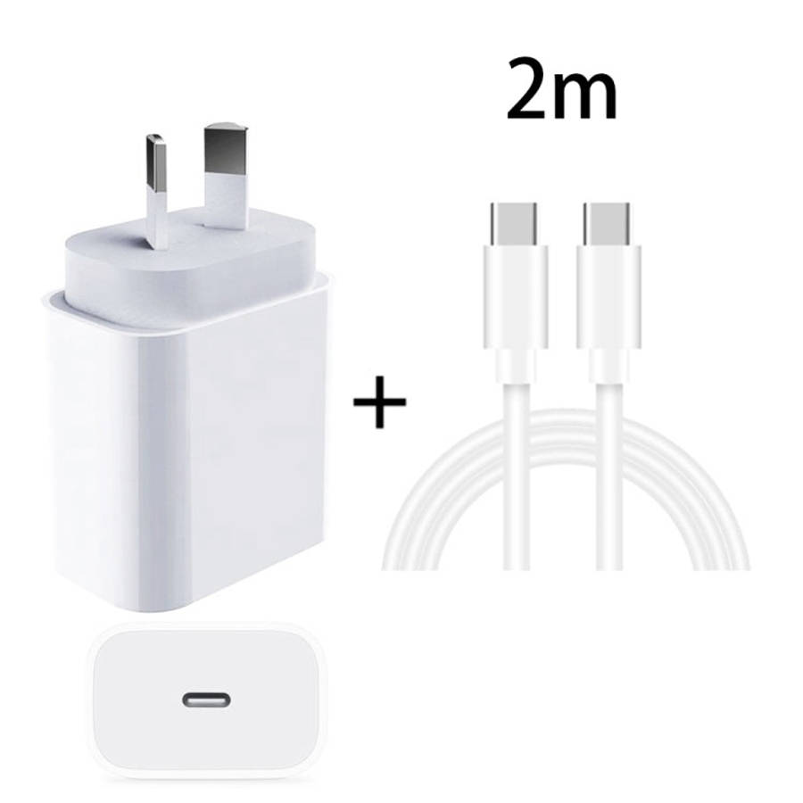 20W PD 3.0 Travel Fast Charger Power Adapter with USB-C / Type-C to Type-C Fast Charge Data Cable...