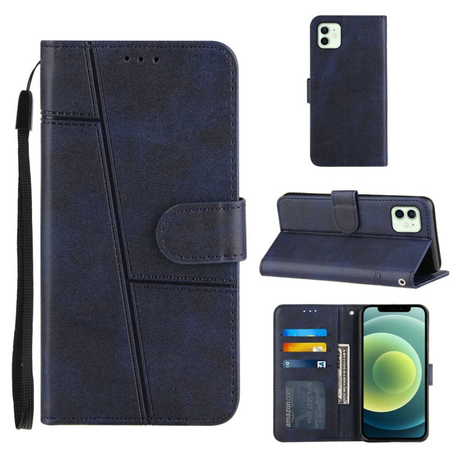 Stitching Calf Texture Buckle Horizontal Flip Leather Case with Holder & Card Slots & Wallet & La...
