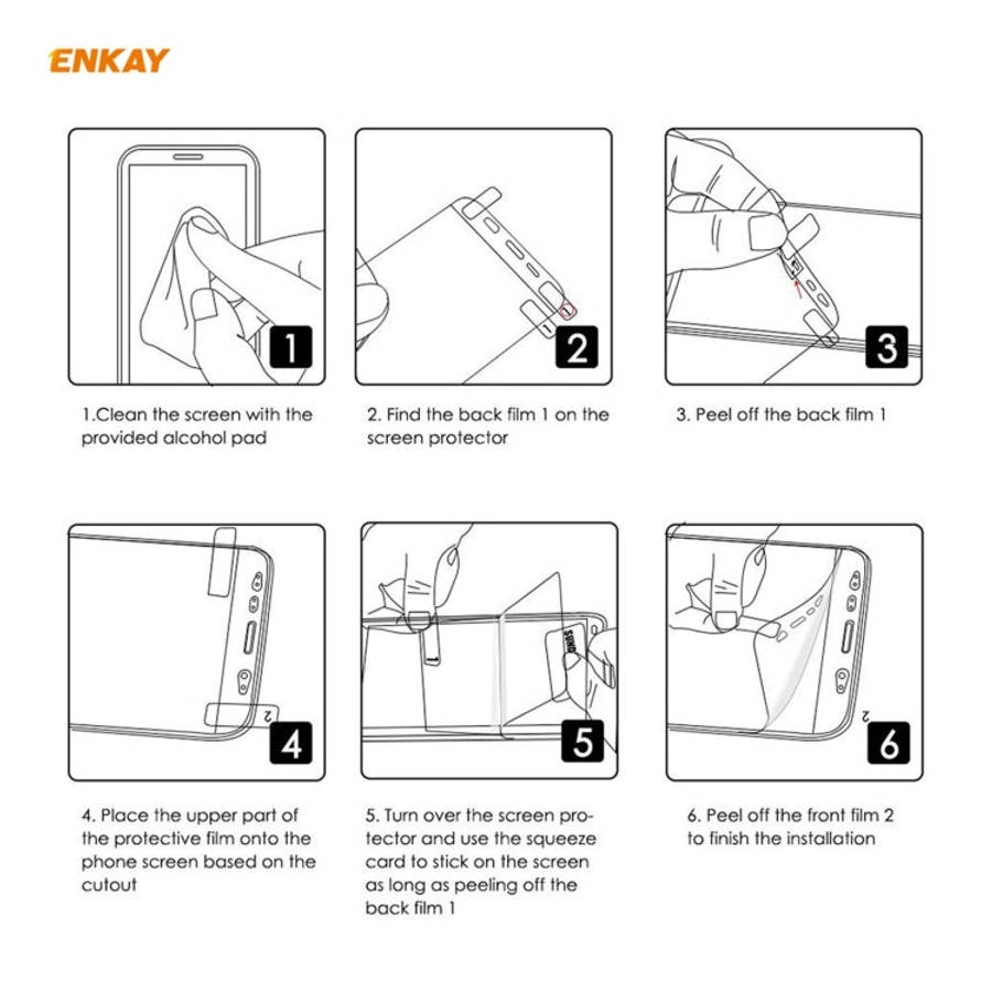 5 PCS ENKAY Hat-Prince Full Glue Full Coverage Screen Protector Explosion-proof Hydrogel Film, Fo...