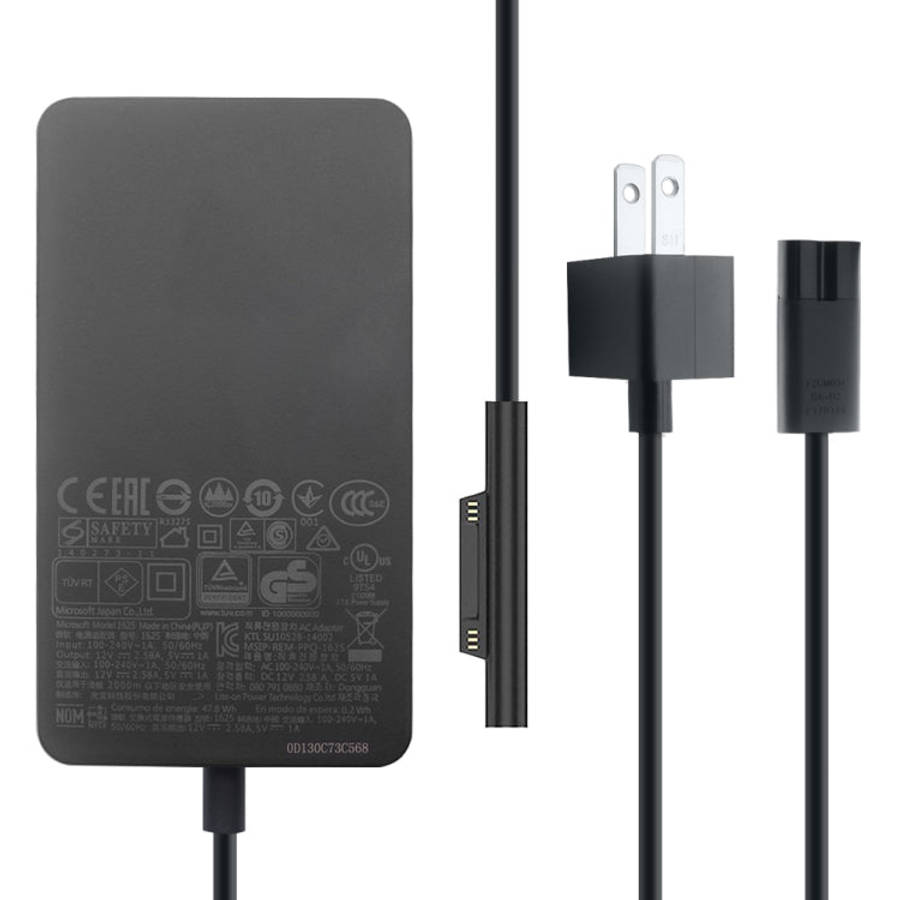 36W 12V 2.58A / 5V 1A AC Adapter Charger for Microsoft Surface Pro 3 / 4, US Plug