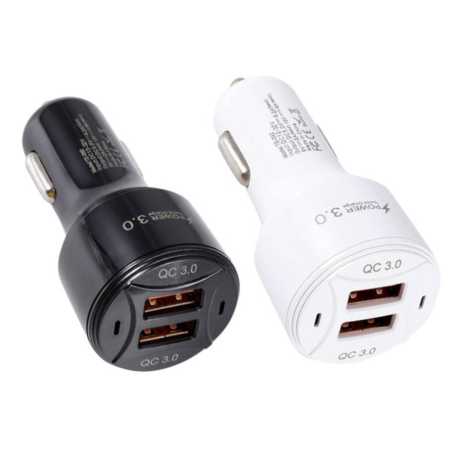 TE-092 36W Dual QC3.0 USB Fast Car Charger, TE-092