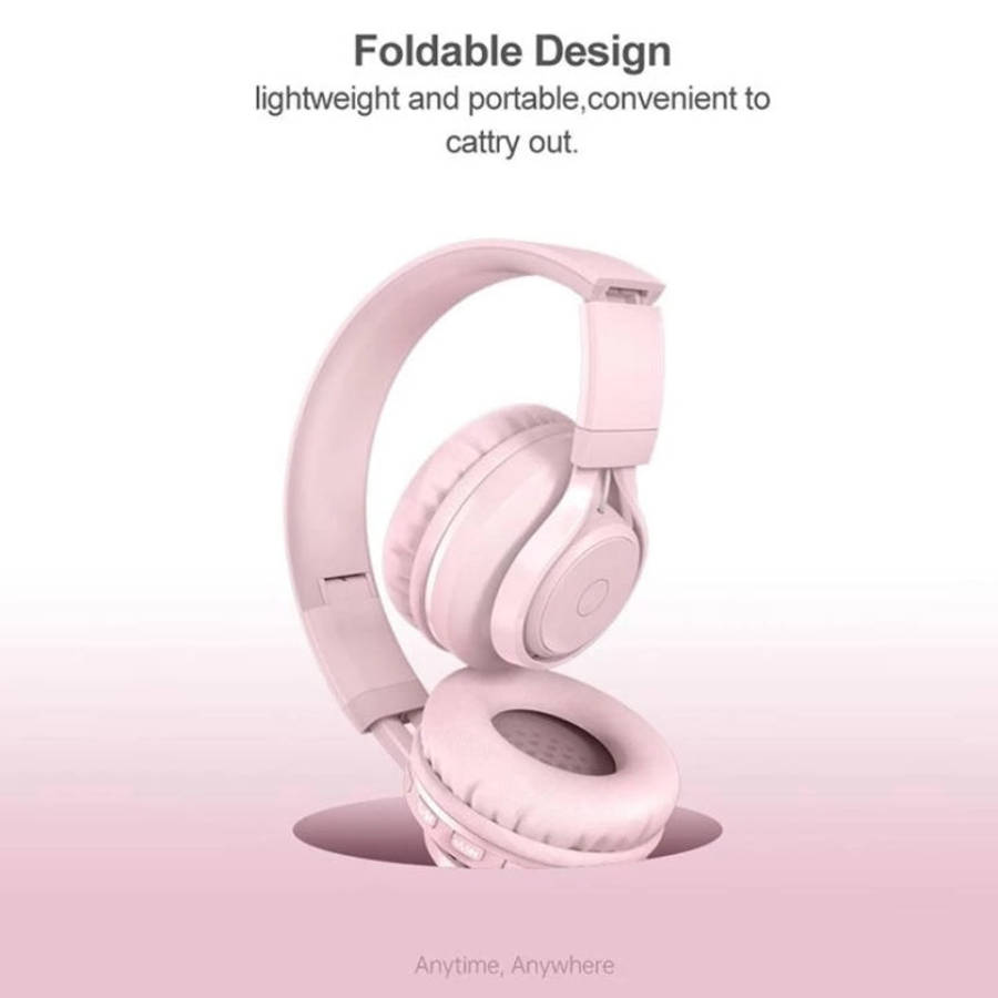 BT06C Cute Wireless Bluetooth 5.0 Headset for Children with Microphone LED Light Suppport Aux-in