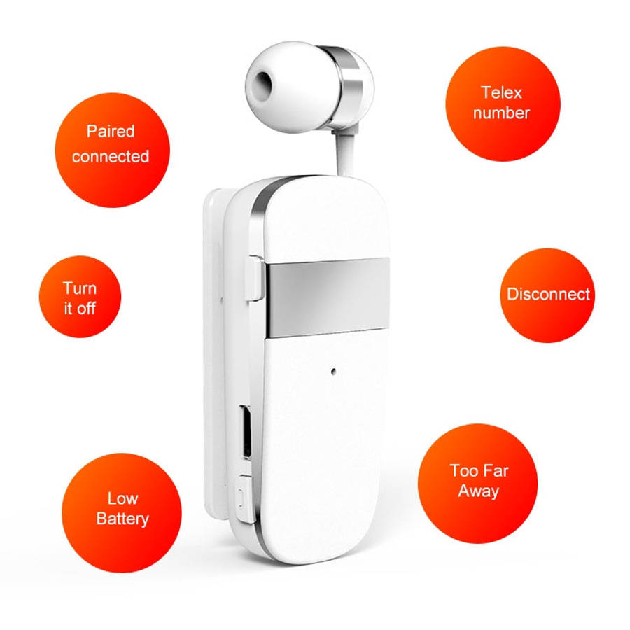 K53 Stereo Wireless Bluetooth Headset Calls Remind Vibration Wear-Clip Driver Auriculares Earphon...