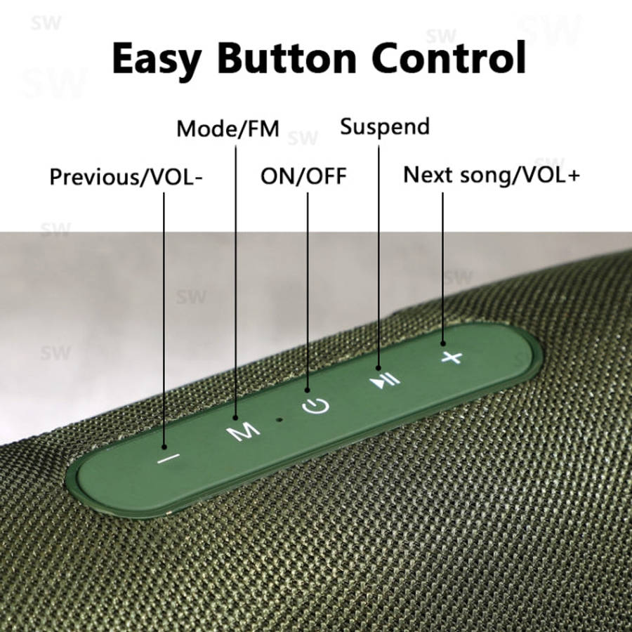 T&G TG187 Portable Waterproof Wireless Bass Surround Bluetooth Speaker with Shoulder Strap, Suppo...