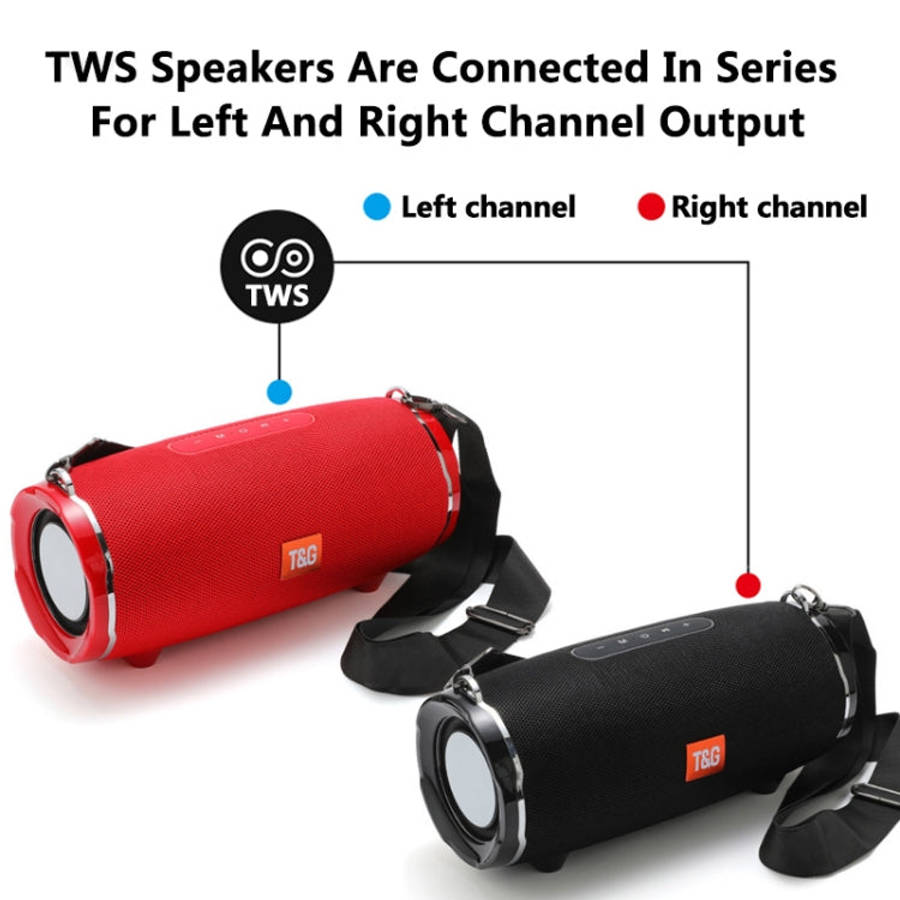 T&G TG187 Portable Waterproof Wireless Bass Surround Bluetooth Speaker with Shoulder Strap, Suppo...