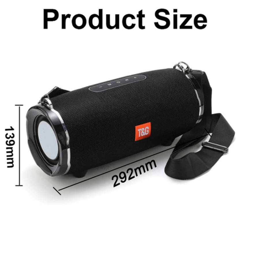 T&G TG187 Portable Waterproof Wireless Bass Surround Bluetooth Speaker with Shoulder Strap, Suppo...