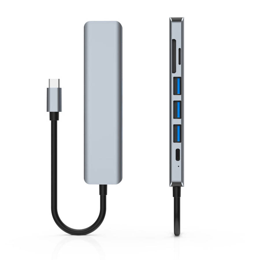 7 In 1 HDMI+SD/TF+USB2.0x2+USB3.0+PD to Type-C HUB Docking Station, 7 In 1 Station