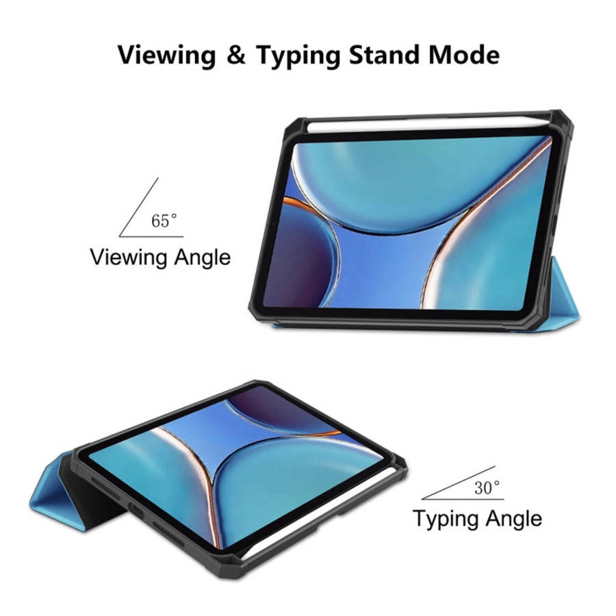 ENKAY Custer Texture Horizontal Flip PU+TPU Leather Case with Three-folding Holder & Sleep / Wake...