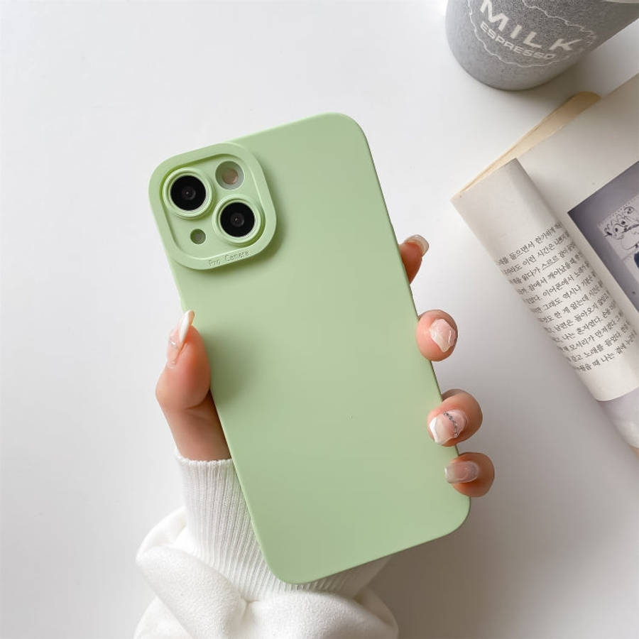 Straight-Edge Solid Color Liquid Silicone Shockproof Full Coverage Protective Case, For iPhone 13...