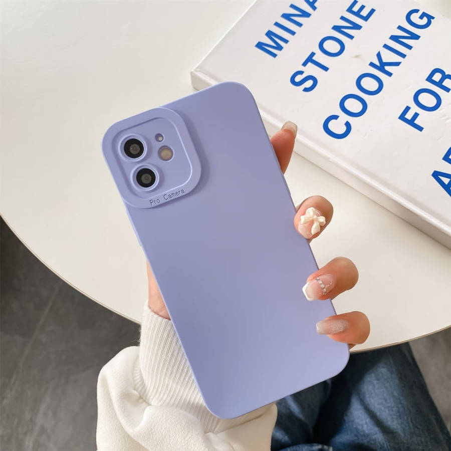 Straight-Edge Solid Color Liquid Silicone Shockproof Full Coverage Protective Case, For iPhone 11...